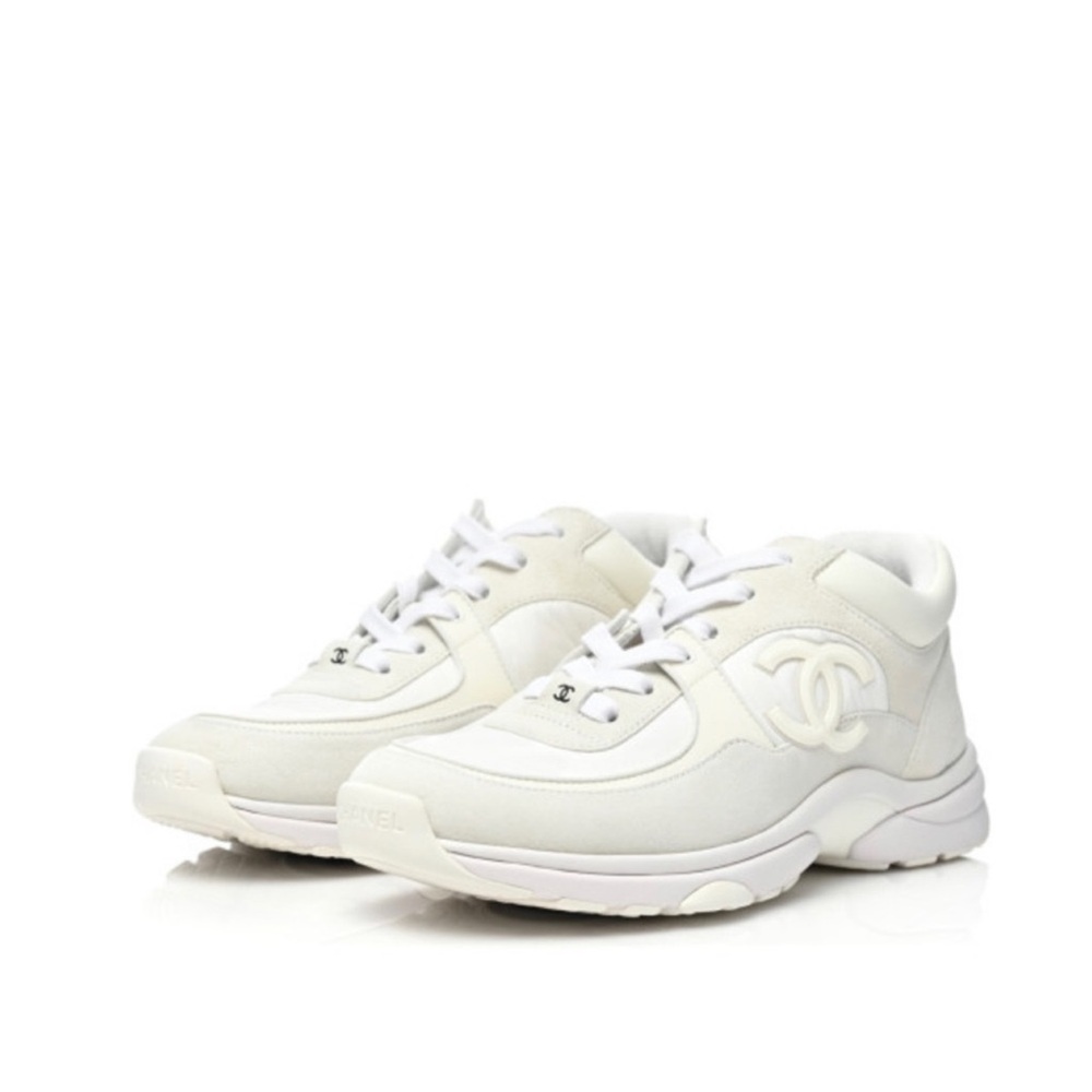 White Chanel Trainers - Size 11